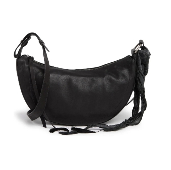 LUCKY BRAND Idah Black Leather Crossbody Bag - Picture 2 of 10